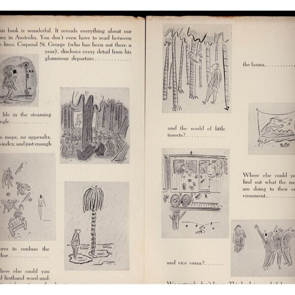 1944 C/O Postmaster St. George WWII Aussie Army Humor HC w/ DJ & Book Club Inser - Picture 6 of 9